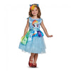 Rainbow Dash Costume Dress Girls Classic My Little Pony Toddler Kids Outfit-Cyberteez