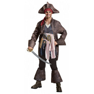 Pirates Of The Caribbean Captain Jack Sparrow Men's Deluxe Costume-Cyberteez