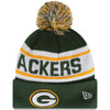 Green Bay Packers NFL New Era Biggest Fan Redux Pom Beanie Knit Hat-Cyberteez