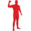 2nd Skin Men's RED Adult Full Body Zentai Spandex Stretch Jumpsuit w/ Hood Costume-Cyberteez