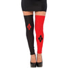 Harley Quinn Two-Tone Women's Thigh High Leggings Stockings-Cyberteez
