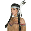 Indian Feather Headband Headdress (No Wig) Costume Accessory-Cyberteez