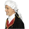 Court Wig White Colonial George Washington Men's Costume Accessory-Cyberteez