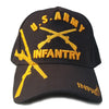US Army Infantry Hat Black Adjustable Cap-Cyberteez