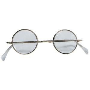 Santa Claus ROUND Wire Rim Adult Eye Glasses Christmas Costume Accessory-Cyberteez