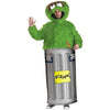 Oscar the Grouch Costume Men's Sesame Street Plush w/ Trash Can-Cyberteez