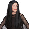 Morticia Addams Family Women's Black Long Hair Costume Wig-Cyberteez