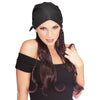 Pirate Wig w/ Black Scarf Women's Pleather Bandana Cap And Costume Wig-Cyberteez