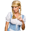 Cowgirl Women's Braided Blonde Swiss Miss Oktoberfest German Beer Girl Costume Wig-Cyberteez