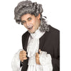 Thy Wicked Court Men's Colonial 18th Century Gray Costume Wig-Cyberteez