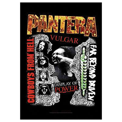 PANTERA 3 Albums Tapestry Cloth Poster Flag Wall Banner 30" x 40"
