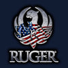 Ruger Reflection American Flag Eagle Logo Navy T-Shirt-Cyberteez