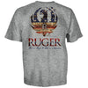 Ruger American Eagle Logo Heather Gray American Firearms T-Shirt-Cyberteez