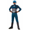 Captain America Costume Boys Deluxe Kids Child Marvel Civil War Jumpsuit Outfit-Cyberteez