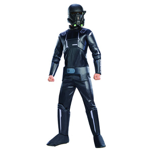 Star Wars Rogue One Kids Child Deluxe Death Trooper Padded Jumpsuit Costume-Cyberteez