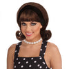 50's Women's Flip Wig Brown Costume Accessory-Cyberteez