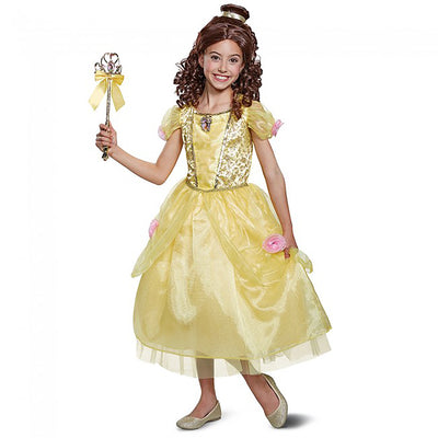 Belle Costume Dress Girls Deluxe Toddler Child Kids Beauty And The Beast Outfit