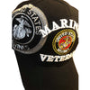 US Marines Veteran Hat USMC w/ Gray Seal Shadow Black Adjustable Cap-Cyberteez