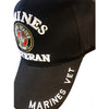 US Marines Veteran Hat USMC w/ Gray Seal Shadow Black Adjustable Cap-Cyberteez
