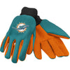 Miami Dolphins NFL Team Adult Size Utility Work Gloves-Cyberteez