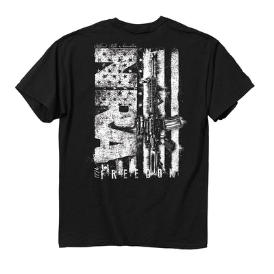 NRA Grit USA Flag Logo Freedom 1776 T-Shirt