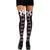 Skull & Crossbones Women's Thigh High Leggings Stockings w/ Bow (Black/Pink)
