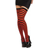 Striped Black/Red Womens Girls Thigh High Stockings-Cyberteez