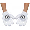 Mickey Mouse Adult Size White Costume Gloves-Cyberteez