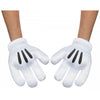 Mickey Mouse Adult Size White Costume Gloves-Cyberteez