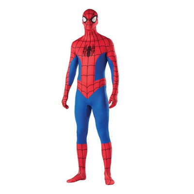 Spider Man 2nd Skin Men's Full Body Zentai Spandex Stretch Jumpsuit w/ Hood Costume