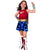 Wonder Woman Costume Dress Girls Deluxe w/ Cape Classic Child Kids Outfit