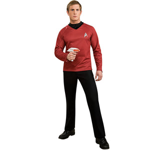 Star Trek II Men's Star Fleet Uniform SCOTTY RED Costume T-Shirt-Cyberteez