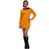 Star Trek Costume Women's Deluxe Dress Original Series Uniform Commander Gold-Cyberteez