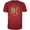 Harry Potter 9 3/4 Mens RED T-Shirt-Cyberteez