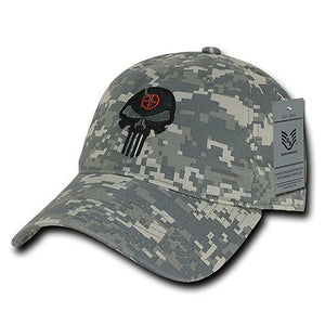 RapDom Punisher Skull Hat ACU Camo Military Navy Seal Special Forces Polo Baseball Cap-Cyberteez