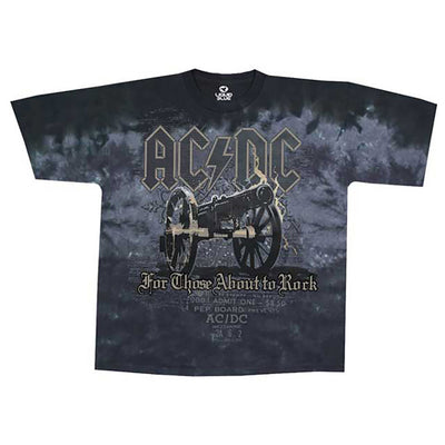 AC/DC For Those About To Rock Cannon Tie Dye T-Shirt