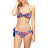 Budweiser Beer Retro Print Women's Bandeau Twist Top Bikini Swimsuit-Cyberteez