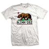 Blink 182 California Bear Flag White T-Shirt-Cyberteez