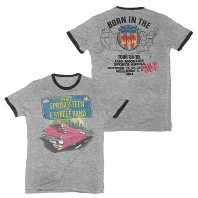Bruce Springsteen Born In The USA Tour 84-85 Ringer w/ Dates T-Shirt
