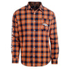 Denver Broncos NFL Wordmark Embroidered Longsleeve Flannel Shirt-Cyberteez