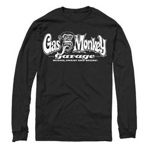 Gas Monkey Garage Blood Sweat And Beers LONGSLEEVE Fast N Loud Dallas, TX T-Shirt-Cyberteez
