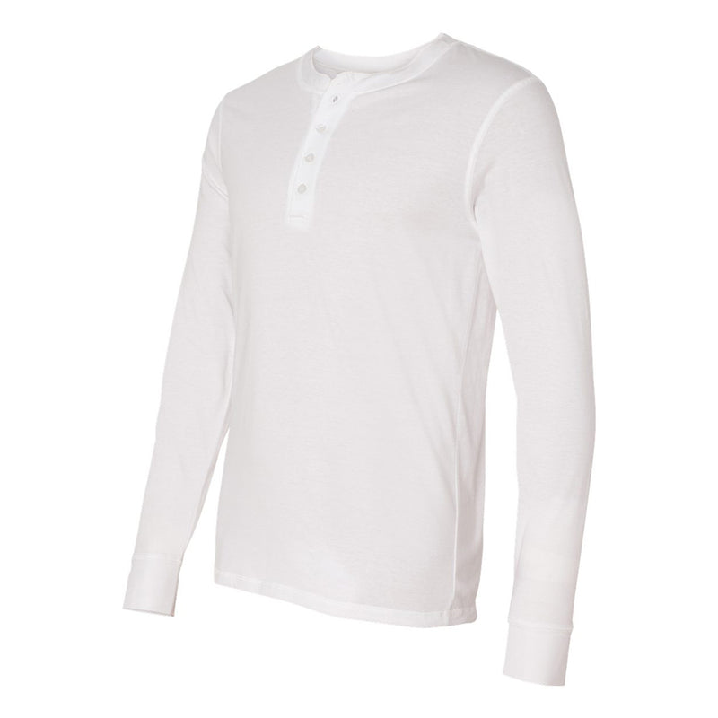 Bella + Canvas 3150 Men's Henley Longsleeve Long Sleeve Cotton Jersey T-Shirt-Cyberteez