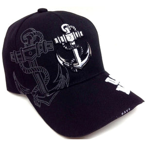 US Navy Hat Anchor Black Embroidered US Military Cap-Cyberteez