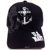 US Navy Hat Anchor Black Embroidered US Military Cap-Cyberteez