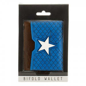 Captain America Suit Up Mix Material Bi-Fold Gift Boxed Wallet-Cyberteez