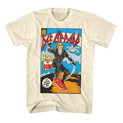 Def Leppard Comic Book Cover Hysteria Women Of Doom T-Shirt