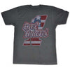 Evel Knievel Number One Logo GRAY T-Shirt-Cyberteez