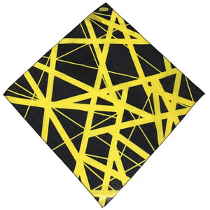 Edward Eddie Van Halen EVH Yellow Stripes Bandana Handkerchief-Cyberteez