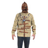 Straight Jacket Face Hoody Men's Allover Print Costume Hooded Sweatshirt-Cyberteez