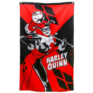 Harley Quinn Batman Banner Fabric Wall Poster DC Comics 30" x 50"-Cyberteez